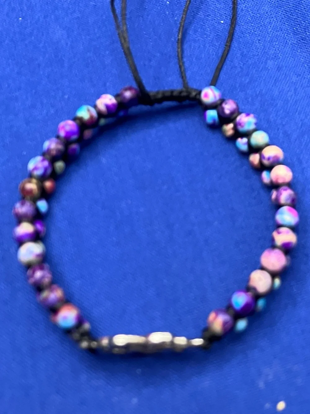 Purple Beaded Heart Infinity Bracelet - YA Jewelry